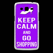 Coque Samsung Core Plus Keep Calm Go Shopping Violet