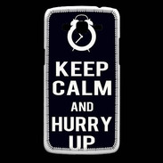 Coque Samsung Core Plus Keep Calm Hurry up Noir