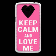Coque Samsung Core Plus Keep Calm Love me Rose
