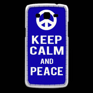 Coque Samsung Core Plus Keep Calm Peace Bleu