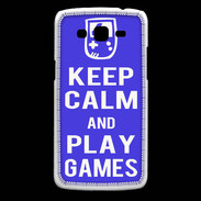 Coque Samsung Core Plus Keep Calm Play games Bleu