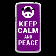 Coque Samsung Core Plus Keep Calm Peace Violet