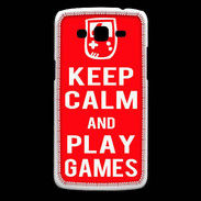 Coque Samsung Core Plus Keep Calm Play games Rouge