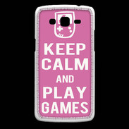 Coque Samsung Core Plus Keep Calm Play games Rose