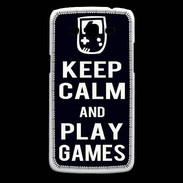 Coque Samsung Core Plus Keep Calm Play games Noir