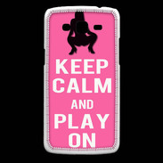 Coque Samsung Core Plus Keep Calm Play on Rose