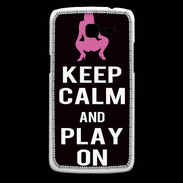 Coque Samsung Core Plus Keep Calm Play on Noir