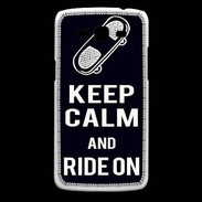 Coque Samsung Core Plus Keep Calm Ride on Noir