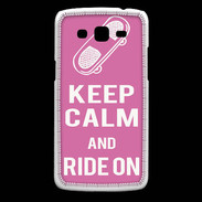 Coque Samsung Core Plus Keep Calm Ride on Rose