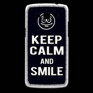 Coque Samsung Core Plus Keep Calm Smile Noir