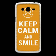 Coque Samsung Core Plus Keep Calm Smile Orange