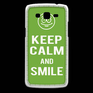 Coque Samsung Core Plus Keep Calm Smile Vert
