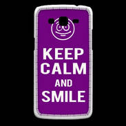 Coque Samsung Core Plus Keep Calm Smile Violet
