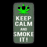 Coque Samsung Core Plus Keep Calm Smoke it Gris