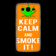 Coque Samsung Core Plus Keep Calm Smoke it Orange