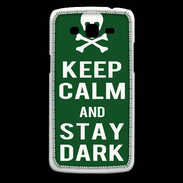 Coque Samsung Core Plus Keep Calm Stay dark Vert