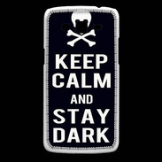 Coque Samsung Core Plus Keep Calm Stay dark Noir