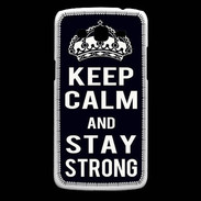 Coque Samsung Core Plus Keep Calm Stay strong Noir