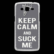Coque Samsung Core Plus Keep Calm Suck me Gris