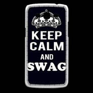 Coque Samsung Core Plus Keep Calm Swag Noir