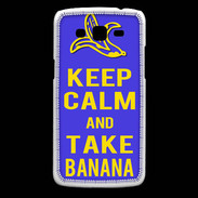 Coque Samsung Core Plus Keep Calm Take Banana Bleu