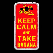 Coque Samsung Core Plus Keep Calm Take Banana Rouge