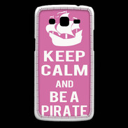 Coque Samsung Core Plus Keep Calm Be a Pirate Rose
