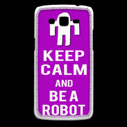 Coque Samsung Core Plus Keep Calm Be a Robot Violet