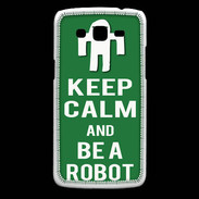 Coque Samsung Core Plus Keep Calm Be a Robot Vert
