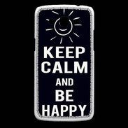 Coque Samsung Core Plus Keep Calm Be Happy Noir