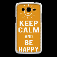 Coque Samsung Core Plus Keep Calm Be Happy Orange