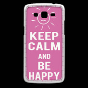 Coque Samsung Core Plus Keep Calm Be Happy Rose