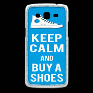 Coque Samsung Core Plus Keep Calm Buy Shoes Cyan 