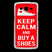 Coque Samsung Core Plus Keep Calm Buy Shoes Rouge