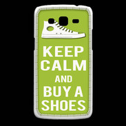 Coque Samsung Core Plus Keep Calm Buy Shoes Vert Pomme