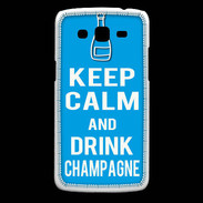Coque Samsung Core Plus Keep Calm Drink champagne Cyan