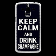 Coque Samsung Core Plus Keep Calm Drink champagne Noir