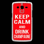 Coque Samsung Core Plus Keep Calm Drink champagne Rouge