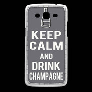 Coque Samsung Core Plus Keep Calm Drink champagne Gris