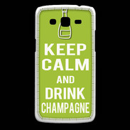 Coque Samsung Core Plus Keep Calm Drink champagne Vert pomme