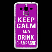 Coque Samsung Core Plus Keep Calm Drink champagne Violet