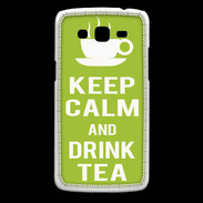 Coque Samsung Core Plus Keep Calm Drink Tea Vert pomme