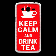 Coque Samsung Core Plus Keep Calm Drink Tea Rouge