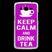 Coque Samsung Core Plus Keep Calm Drink Tea Violet