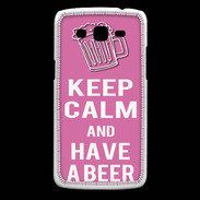 Coque Samsung Core Plus Keep Calm Have a beer Rose