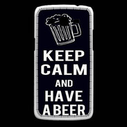 Coque Samsung Core Plus Keep Calm Have a beer Noir