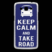 Coque Samsung Core Plus Keep Calm Take road Bleu