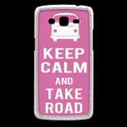 Coque Samsung Core Plus Keep Calm Take Road Rose