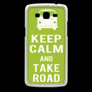 Coque Samsung Core Plus Keep Calm Take road Vert pomme