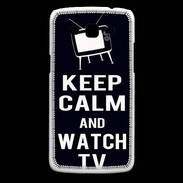 Coque Samsung Core Plus Keep Calm Watch TV Noir